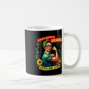 Mug Une Femme Noire Parle Écouter Histoire Noire Lun