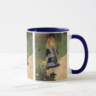 Mug Une fille à la canne d'arrosage par Pierre Renoir
