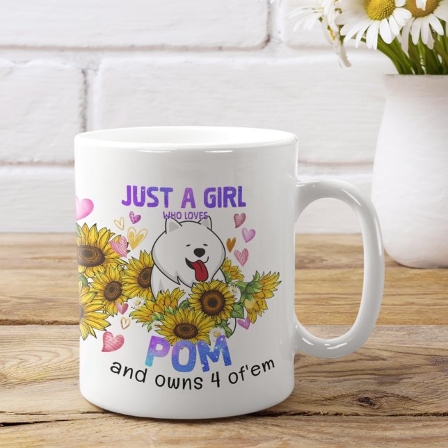 Mug Une fille qui aime le tourteau de tournesol de Pom (Créateur téléchargé)
