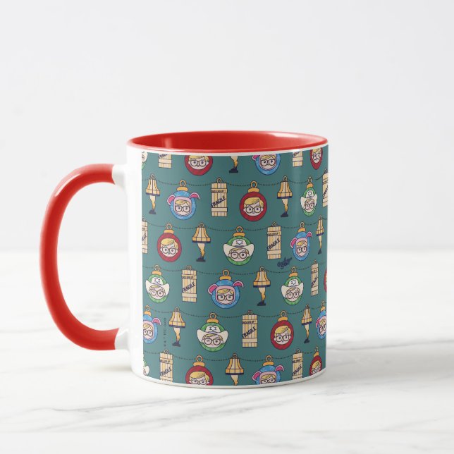 Mug Une histoire de Noël | Motif de Ralphie et d'ornem (Gauche)
