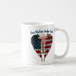 Mug Une nation sous Dieu Drapeau 4 juillet Patriotique