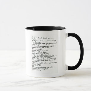 Mug Une page du journal intime de Rev. James Woodforde