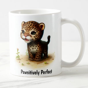 Mug Une peinture numérique d'un jaguar mignon