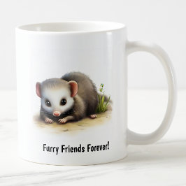Mug Une peinture numérique d'un Opossum nord-américain