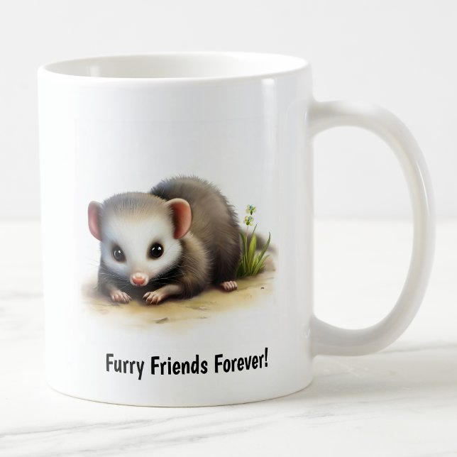 Mug Une peinture numérique d'un Opossum nord-américain (Créateur téléchargé)