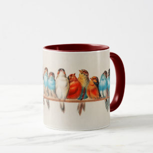 Mug Une perche d'oiseaux par Hector Giacomelli Aquarel