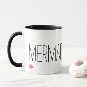 Mug Une sirène au coeur avec une coquille rose