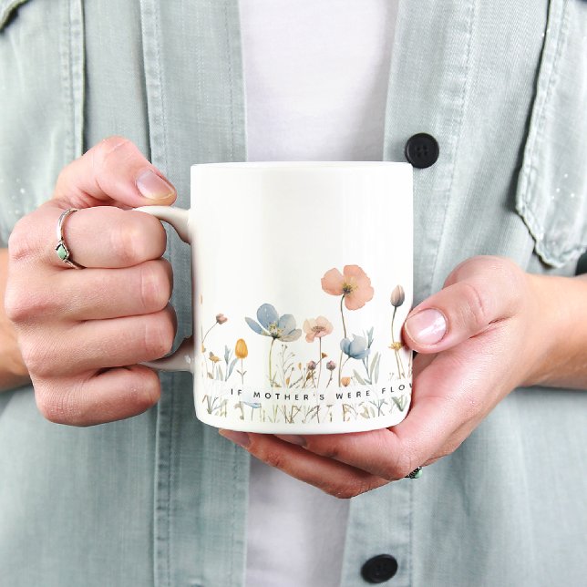 Mug Une touche florale au café Matins : Maman Cadeau (Créateur téléchargé)