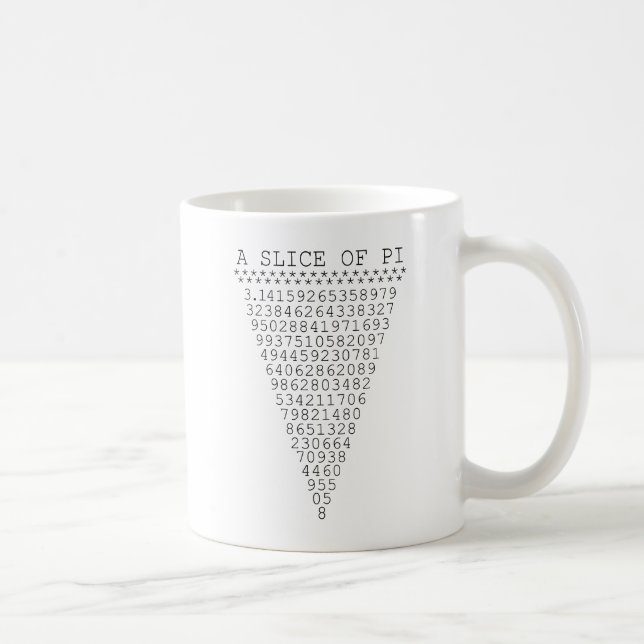 Mug Une tranche de présentation Pi (Droite)