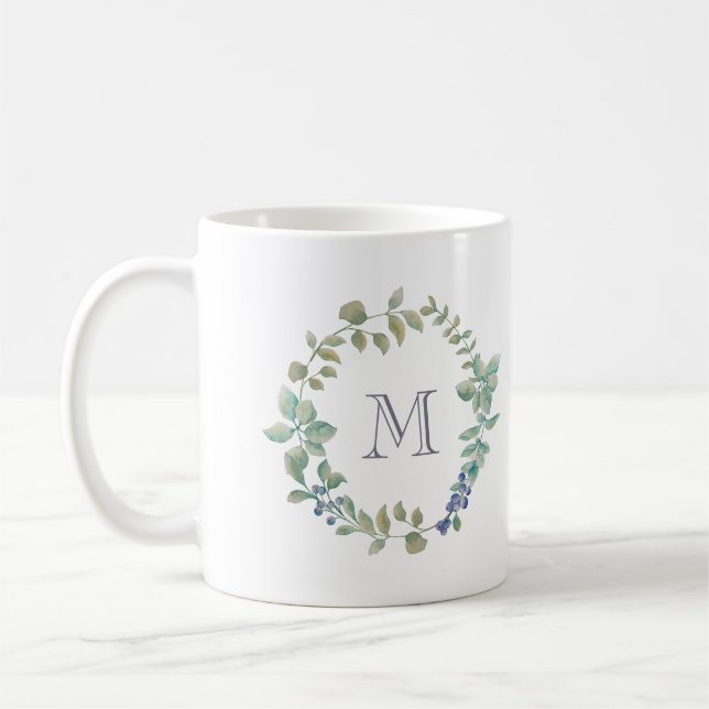 Mug Une végétation délicieuse | Aquarelle couronne et  (Gauche)