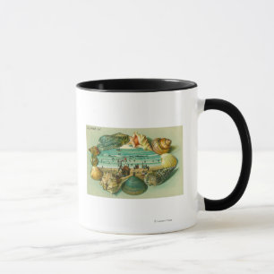 Mug Une vue Pittoresque bordée de coquillages marins