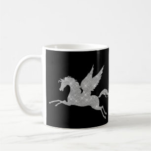 MUG UNICORN EN ARGENT NOIR