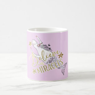 Mug Unicorn Mermaid Moderne tendance croire en Miracle