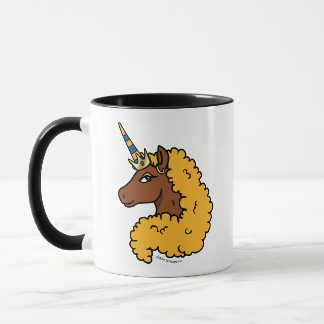 Mug Unicorne Afro Jaune (Gauche)