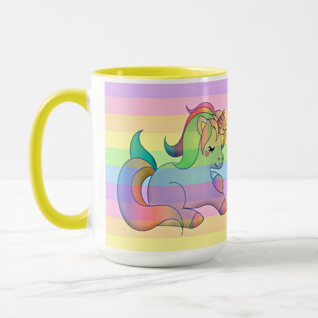 Mug Unicorne arc-en-ciel (Gauche)