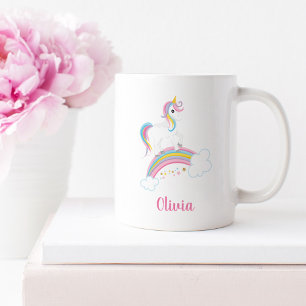 Mug Unicorne arc-en-ciel magique personnalisée