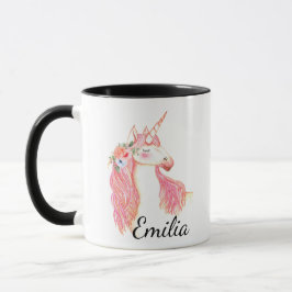 Mug unicorne de nom personnalisé