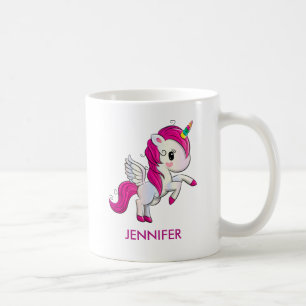 Mug Unicorne rose mignonne avec ailes