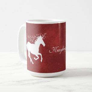 Mug Unicorne rouge Boug de café personnalisé