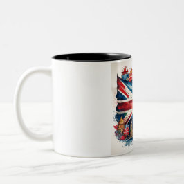 Mug Union Jack avec des monuments britanniques emb