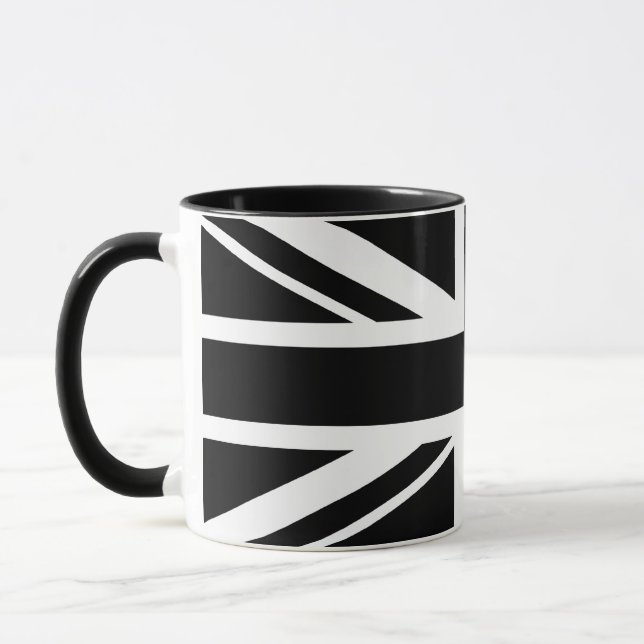 Mug Union Jack ~ Noir et Blanc (Gauche)