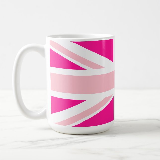 Mug Union Jack Rose Foncé (Gauche)