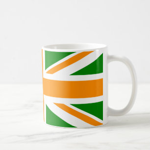 Mug Union Jack vert et orange