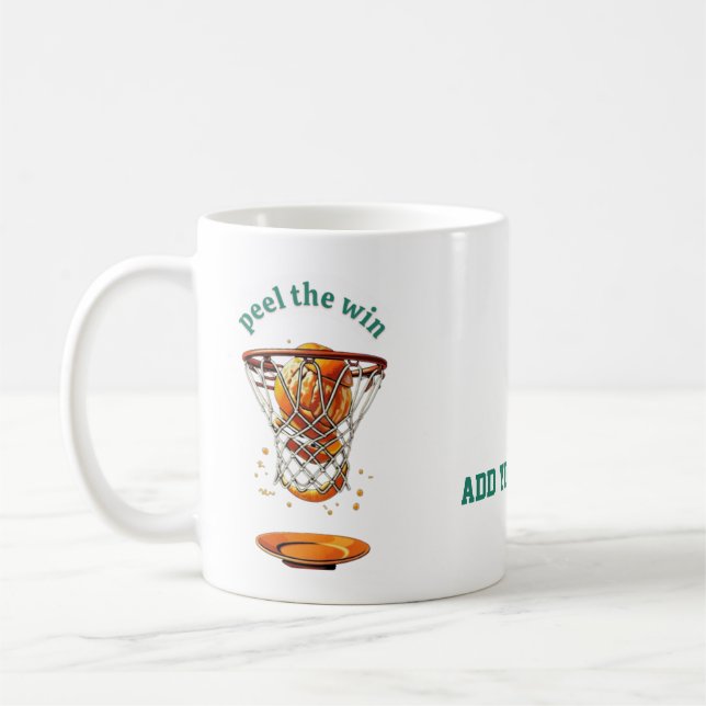 Mug Unique basketball lover gifts peel the win (Gauche)