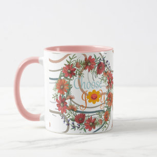 Mug unique Choisissez la joie moderne chic tasse