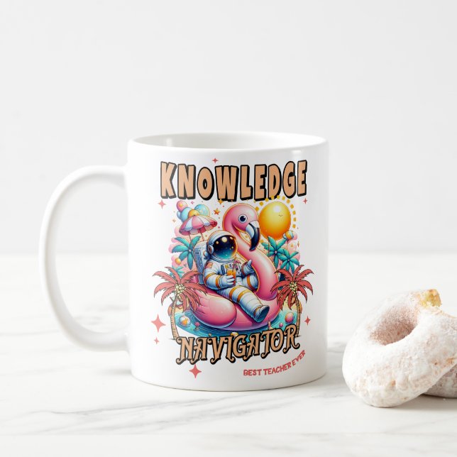 Mug Unique, drôle, coloré professeur appréciation Mug. (Avec donut)