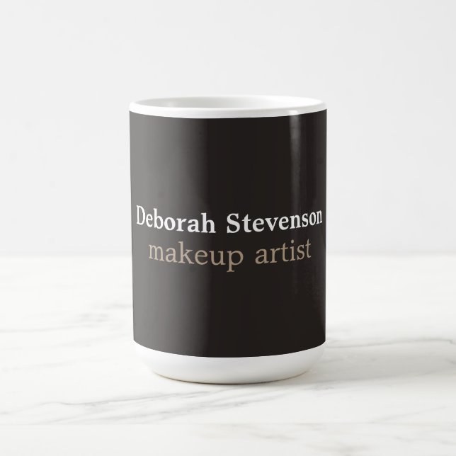Mug Unique moderne Mnimalist Gray Personnalisé (Centre)