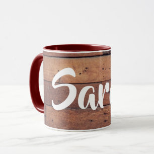 Mug Unique monogramme de l'émission Rustic Barn Nom d