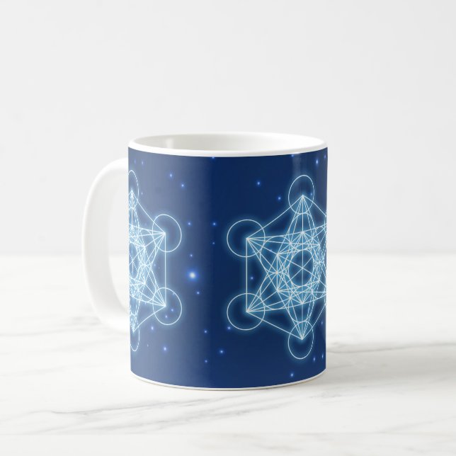 Mug Univers du cube de Metatron (Devant gauche)