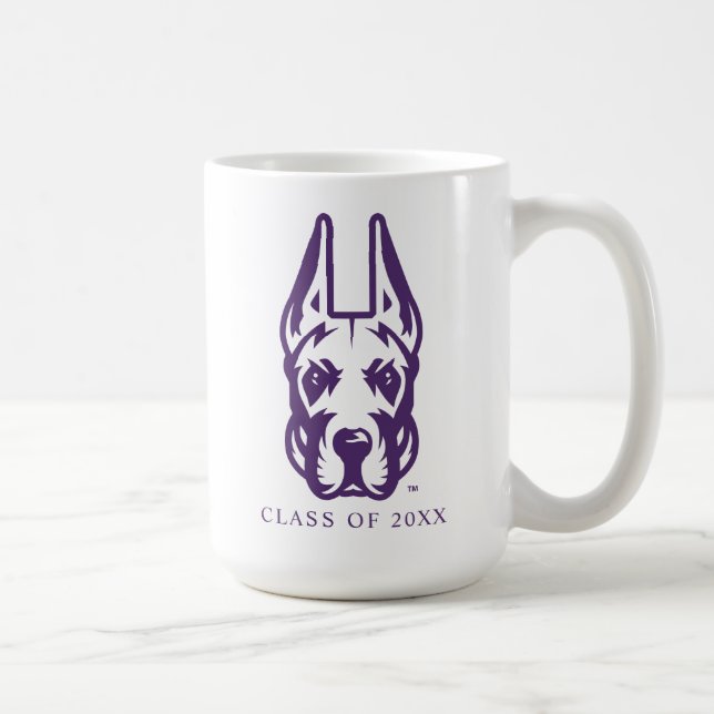 Mug Université d'Albany Chef de la mascotte Great Dane (Droite)