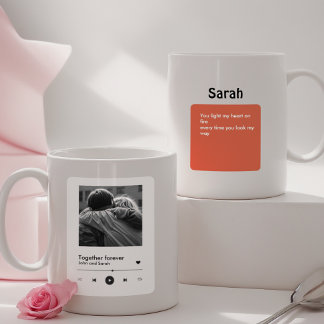 Mug Unwrap Love : Cadeau de couple inspiré par Spotify