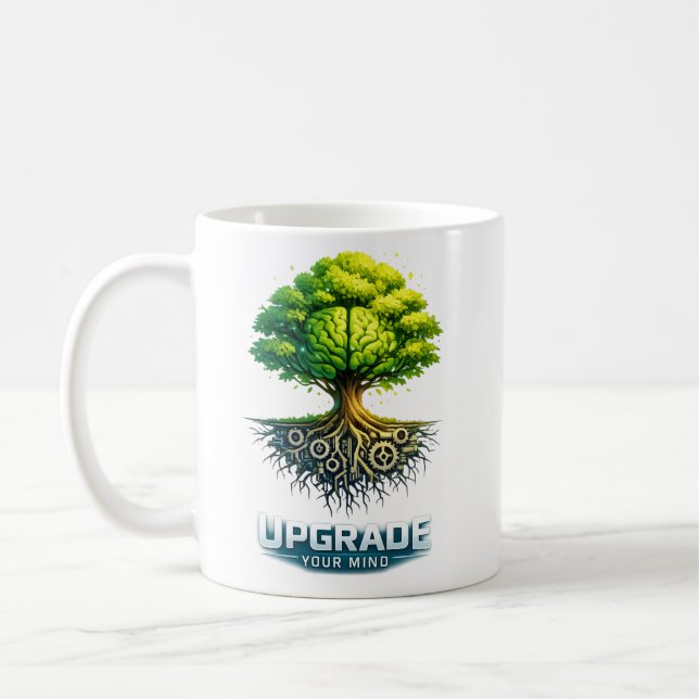 Mug Upgrade Your Mind Design (Gauche)