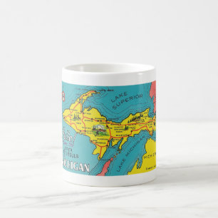 Mug Upper Peninsula Michigan Travel Vintage