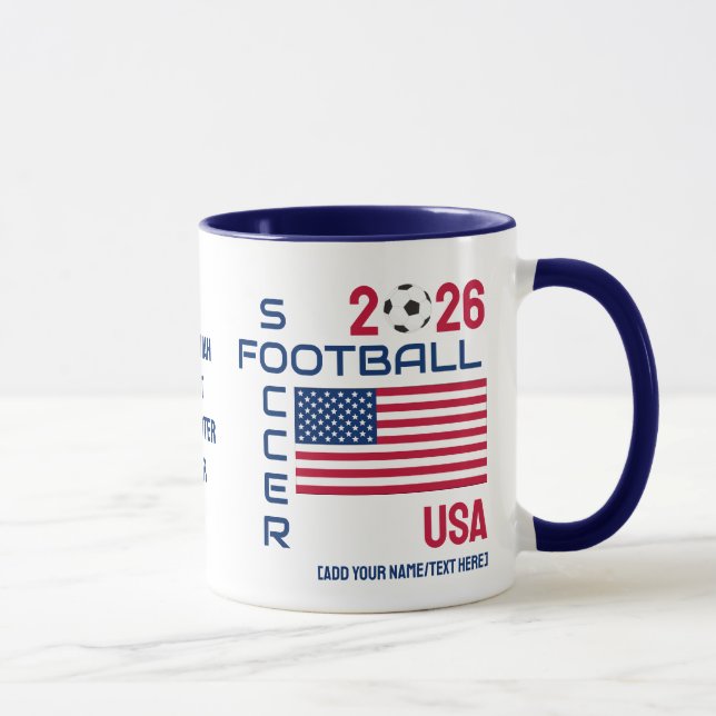 Mug US Soccer Custom 2026 TOUTE ANNÉE (Droite)