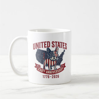 Mug USA 250th Anniversary Patriotic Dog American Flag