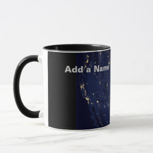 Mug USA à la nuit, photo NASA