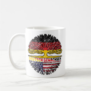 Mug USA Amerikanisch Deutsch Deutschland Baum Wurzel