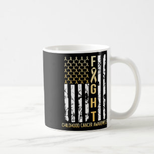 Mug Usa Gold Flag Mois de sensibilisation au cancer ch