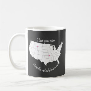 Mug USA Je t'aime plus que les kilomètres qui nous sép