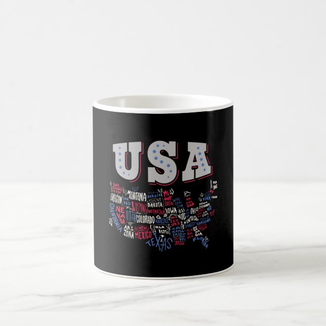 Mug USA Map Etats-Unis Amérique Amérique (Centre)