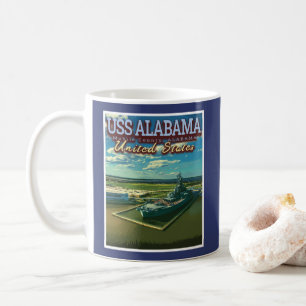 MUG USS ALABAMA BATTLESHIP - MOBILE ALABAMA USA
