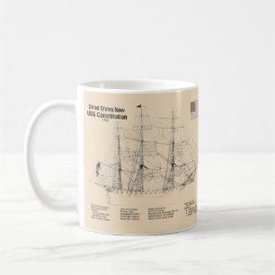Mug USS Constitution - Plans de conception de navire S