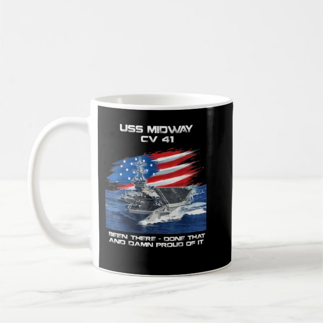 Mug USS Midway CV 41 Avion porte-avions Vétérinaire Ét (Gauche)