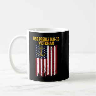 Mug USS Preble DLG-15 Destroyer Fête des pères Vétérin