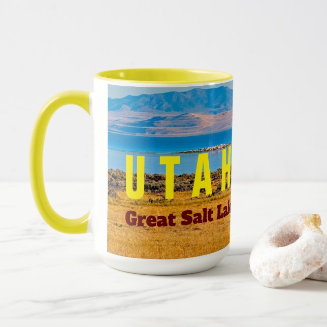 Mug UTAH Le Grand État Du Lac Salt (Avec donut)