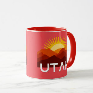 Mug Utah Rétro Vintage Coucher de soleil du désert